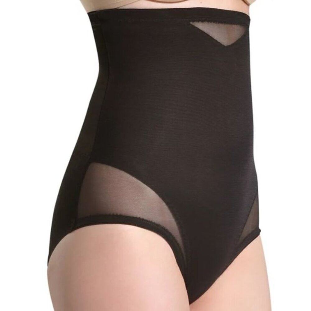 Miraclesuit Sheer Shaping Hi-Waist Brief Black Womens SIze Xlarge